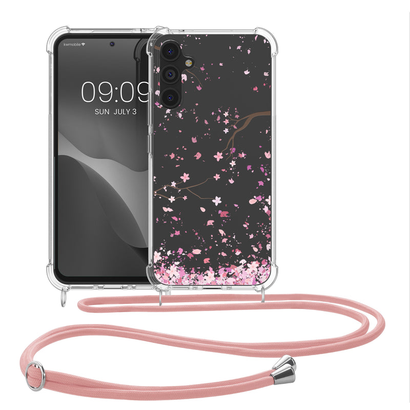 kwmobile Necklace Case kompatibel mit Samsung Galaxy A34 5G Hülle Silikon Cover mit Handykette