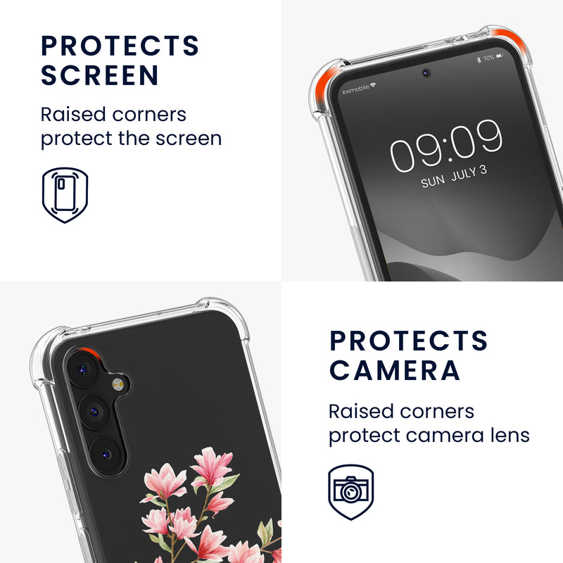kwmobile Necklace Case kompatibel mit Samsung Galaxy A34 5G Hülle Silikon Cover mit Handykette