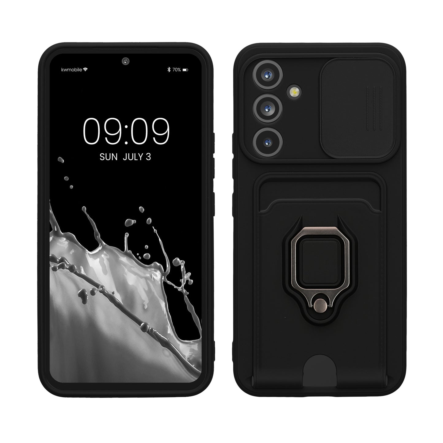 kwmobile Handyhülle kompatibel mit Samsung Galaxy A54 5G - Softcase mit Kameraschutz - Kartenfach