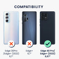 kwmobile Handyhülle für Motorola Edge 40 Pro / Edge+ (2023) Hülle - Case Silikon - Kabelloses Laden - Schutzhülle Cover