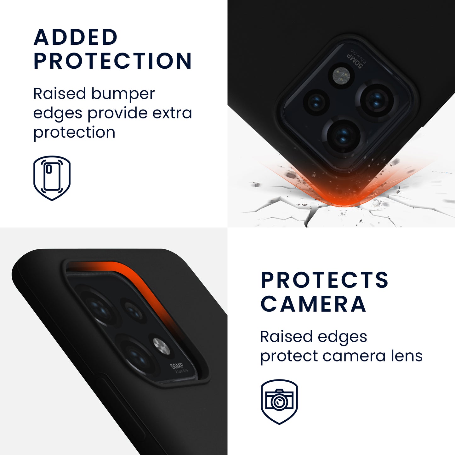 kwmobile Handyhülle für Motorola Edge 40 Pro / Edge+ (2023) Hülle - Case Silikon - Kabelloses Laden - Schutzhülle Cover