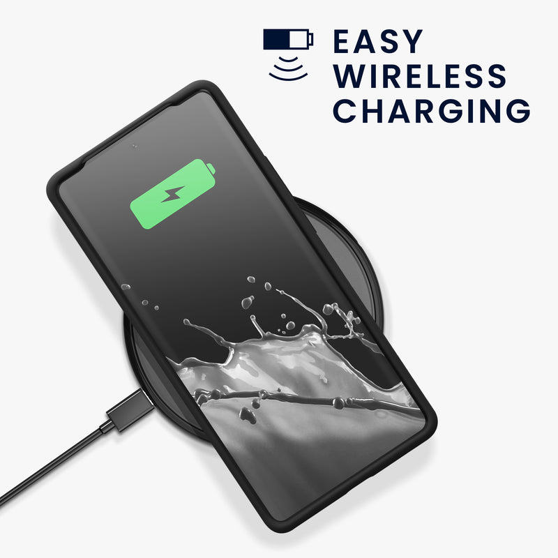 kwmobile Handyhülle für Motorola Edge 40 Pro / Edge+ (2023) Hülle - Case Silikon - Kabelloses Laden - Schutzhülle Cover