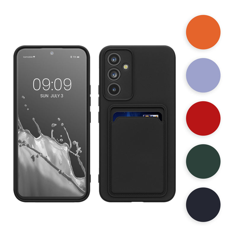 kwmobile Handyhülle kompatibel mit Samsung Galaxy A54 5G Hülle - Handy Cover mit Fach für Karten - in Tawny Red Tawny Red  