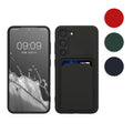 kwmobile Handyhülle kompatibel mit Samsung Galaxy S23 Hülle - Handy Cover mit Fach für Karten - in Dunkelgrün Dunkelgrün  