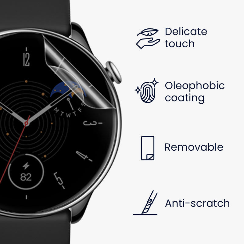 kwmobile Displayschutzfolie kompatibel mit Huami Amazfit GTR Mini Schutzfolie für Fitness Tracker Displayschutz