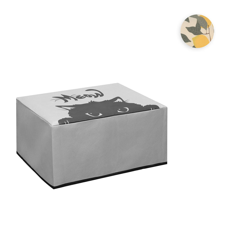 kwmobile Cover kompatibel mit Epson EcoTank ET-2850 / EcoTank ET-2856 - Tasche Hülle Drucker - Staubschutzhülle Schutzhaube Schutzhülle - Gelb Grün Beige Zitronen mit Blätter Gelb  [dsg03]