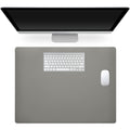 kwmobile Kunstleder Schreibtischunterlage 40 x 30 cm - Schreibtisch Unterlage Mauspad groß - Schreibunterlage rutschfest für Home Office Büro Grau Grau  