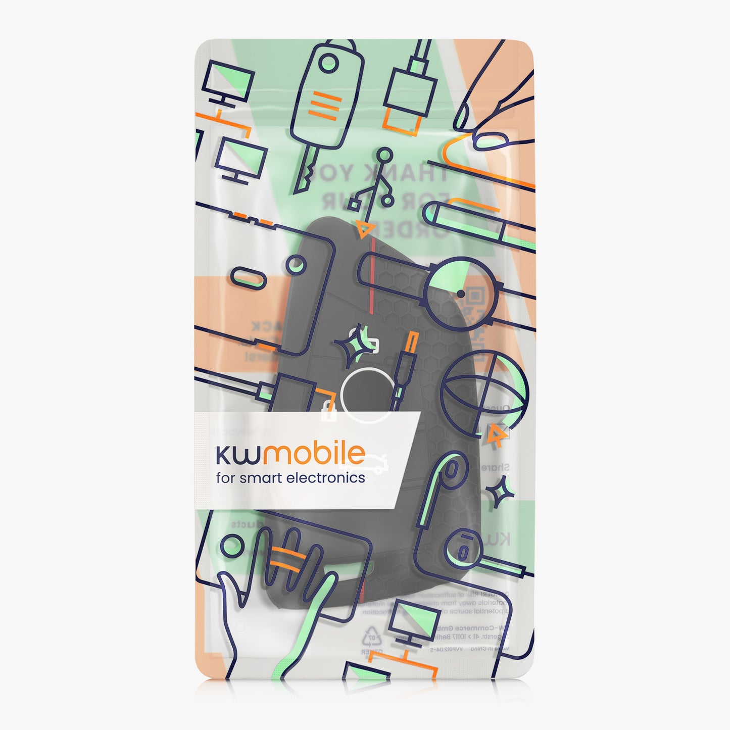 kwmobile Autoschlüssel Schutzhülle kompatibel mit BMW 3-Tasten Smart Key Autoschlüssel Hülle
