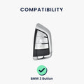 kwmobile Autoschlüssel Schutzhülle kompatibel mit BMW 3-Tasten Smart Key Autoschlüssel Hülle