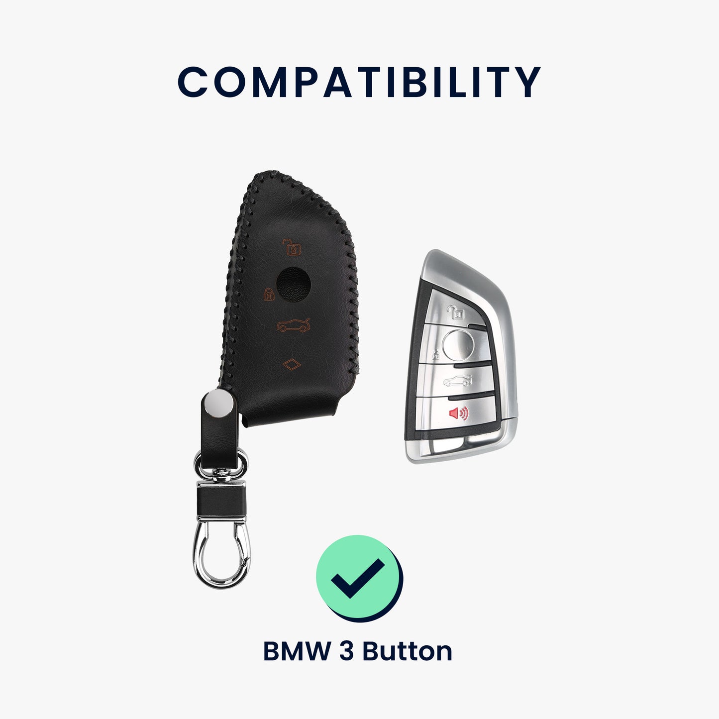 Hülle für BMW 3-Tasten Smart Key Autoschlüssel