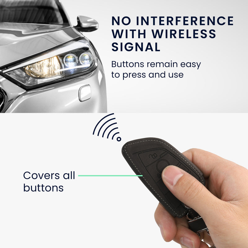 kwmobile Autoschlüssel Hülle kompatibel mit BMW 3-Tasten Smart Key Autoschlüssel Kunstleder Schutzhülle Schlüsselhülle Cover