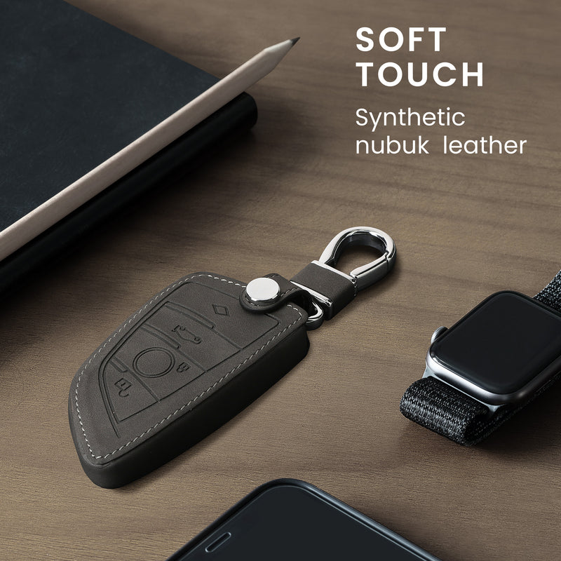 kwmobile Autoschlüssel Hülle kompatibel mit BMW 3-Tasten Smart Key Autoschlüssel Kunstleder Schutzhülle Schlüsselhülle Cover