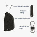 kwmobile Autoschlüssel Hülle kompatibel mit BMW 3-Tasten Smart Key Autoschlüssel Kunstleder Schutzhülle Schlüsselhülle Cover