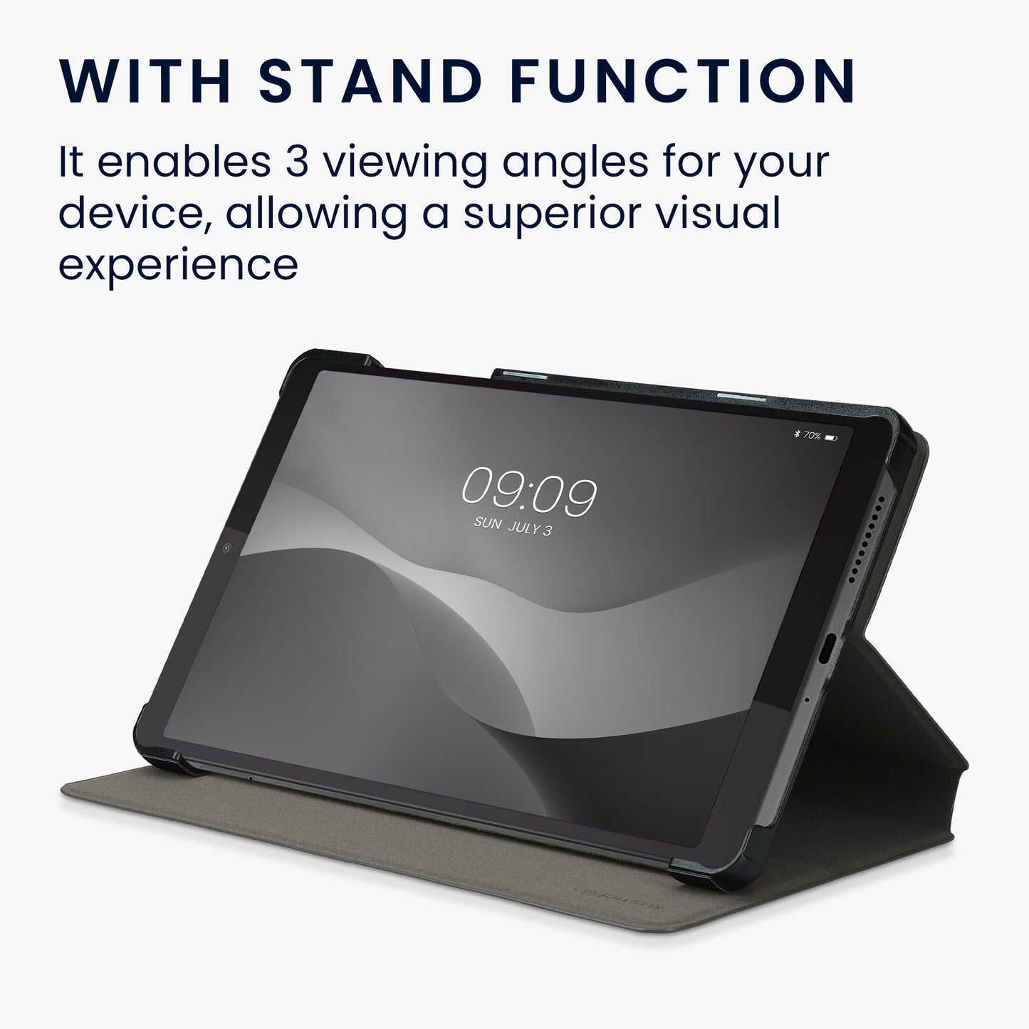 kwmobile Schutzhülle kompatibel mit Lenovo Tab M8 (Gen 4) - Hülle Slim - Tablet Cover Case mit Ständer