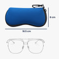 kwmobile Brillenetui - weiche Tasche für Brille oder Sonnenbrille - Etui Case mit Karabiner zum Anhängen