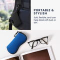 kwmobile Brillenetui - weiche Tasche für Brille oder Sonnenbrille - Etui Case mit Karabiner zum Anhängen