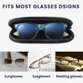 kwmobile Brillenetui - weiche Tasche für Brille oder Sonnenbrille - Etui Case mit Karabiner zum Anhängen