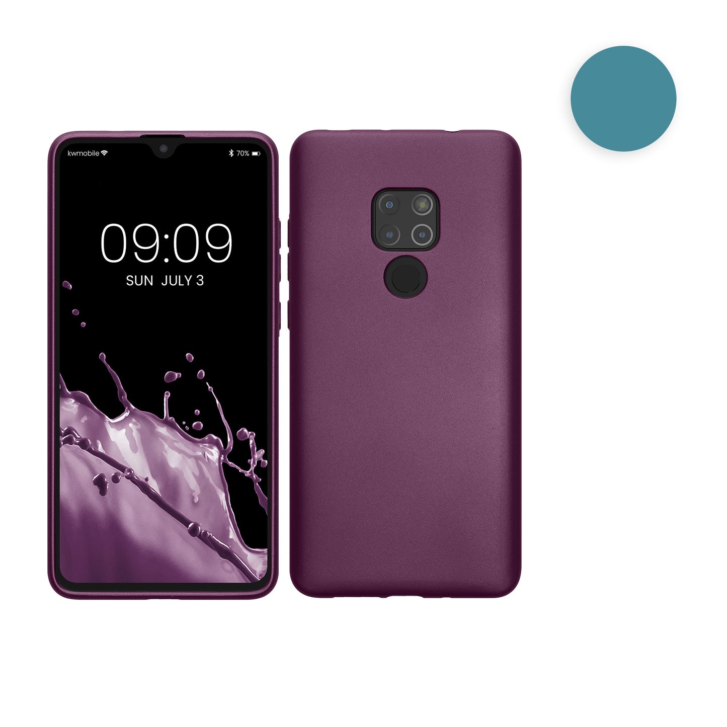 kwmobile Case kompatibel mit Huawei Mate 20 Hülle - Schutzhülle aus Silikon metallisch schimmernd - Handyhülle Metallic Grau Metallic Grau  