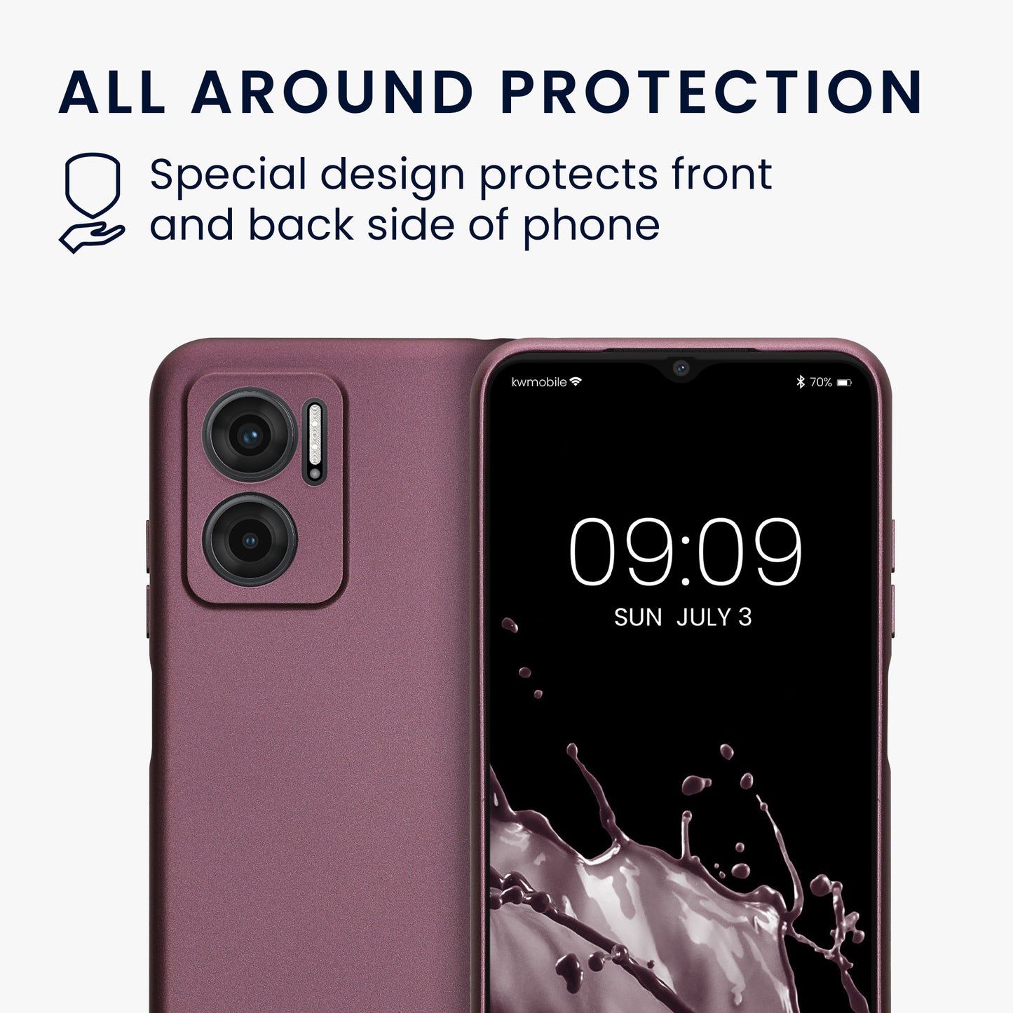 kwmobile Handyhülle für Xiaomi Redmi 10 5G Hülle - weiche Silikon Case - Schutzhülle Cover