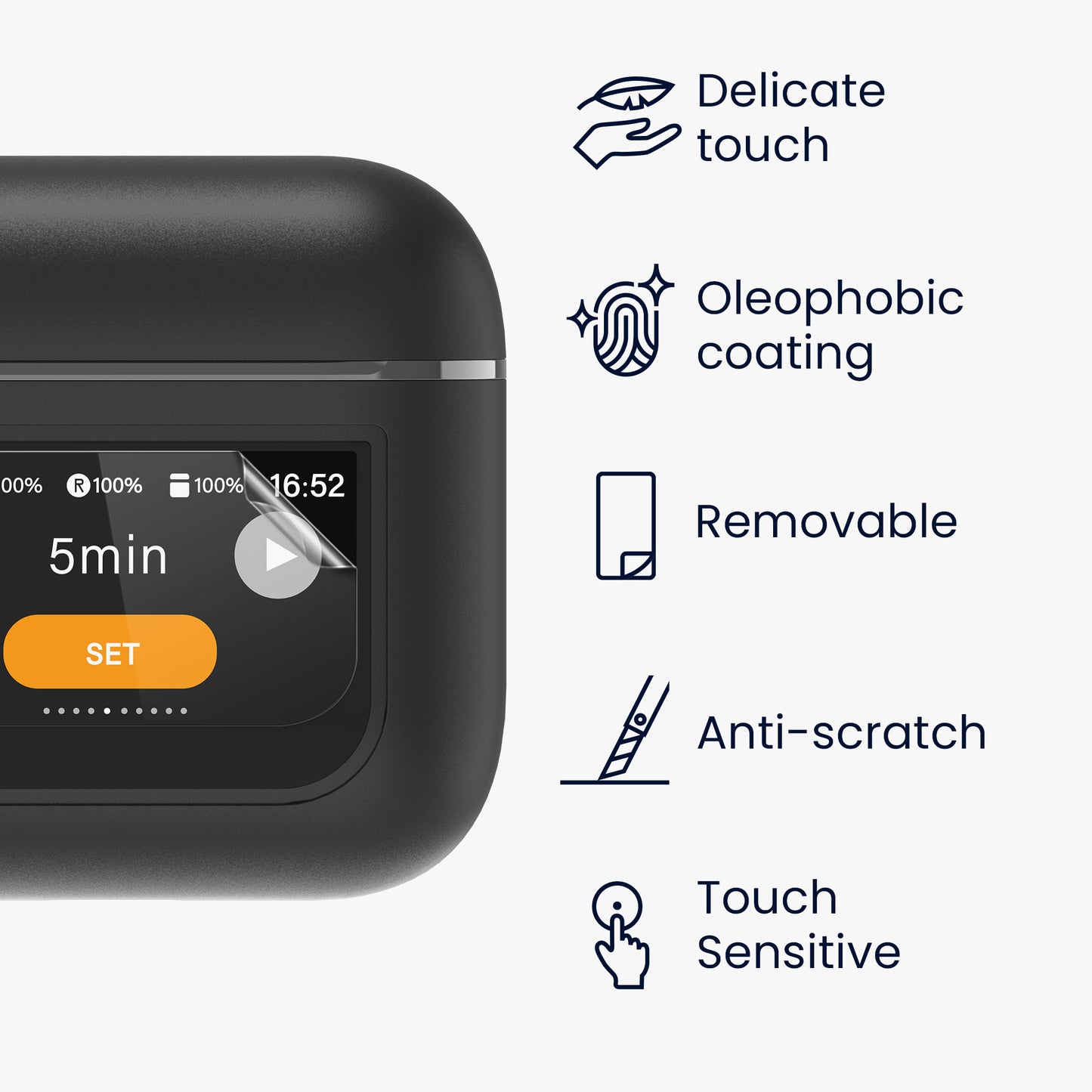 kwmobile Schutzfolie kompatibel mit JBL Tour Pro 2 Screen Folie