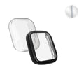 kwmobile 2x Schutzhülle kompatibel mit Xiaomi Redmi Mi Watch Lite 3 / Redmi Watch 3 Hülle - Fullbody Cover Set aus Silikon - Schwarz Transparent Schwarz  [dsg01]