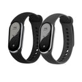 kwmobile 2x Uhrenarmband für Xiaomi Mi Band 10 / Mi Band 9 / 8 Armband - Fitnesstracker Band Set aus TPU Silikon - Ersatzarmband Smartwatch - Schwarz Grau Schwarz  [dsg02]