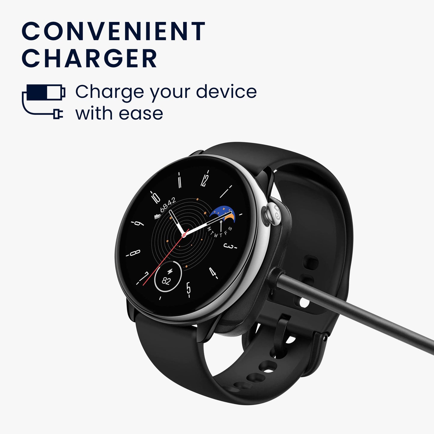 kwmobile USB C Ladekabel kompatibel mit Huami Amazfit GTR Mini / GTS 4 Mini / GTS 2 Mini / Active Edge / T-Rex Pro - Kabel Charger - Smart Watch Typ C Ersatzkabel - Fitnesstracker Aufladekabel