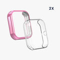kwmobile Silikon Hülle für Huami Amazfit Bip 3 / Bip 3 Pro Schutzhülle Fullbody Display Cover Set