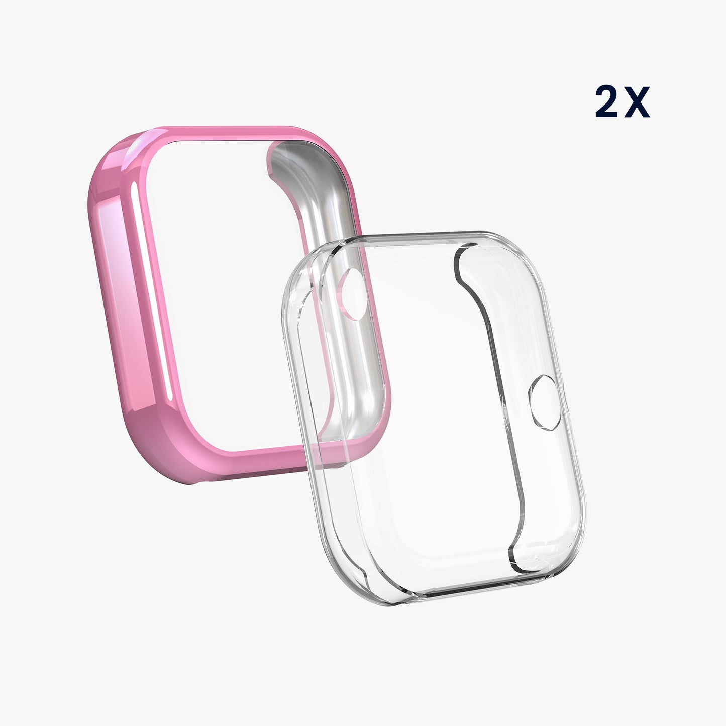 kwmobile Silikon Hülle für Huami Amazfit Bip 3 / Bip 3 Pro Schutzhülle Fullbody Display Cover Set