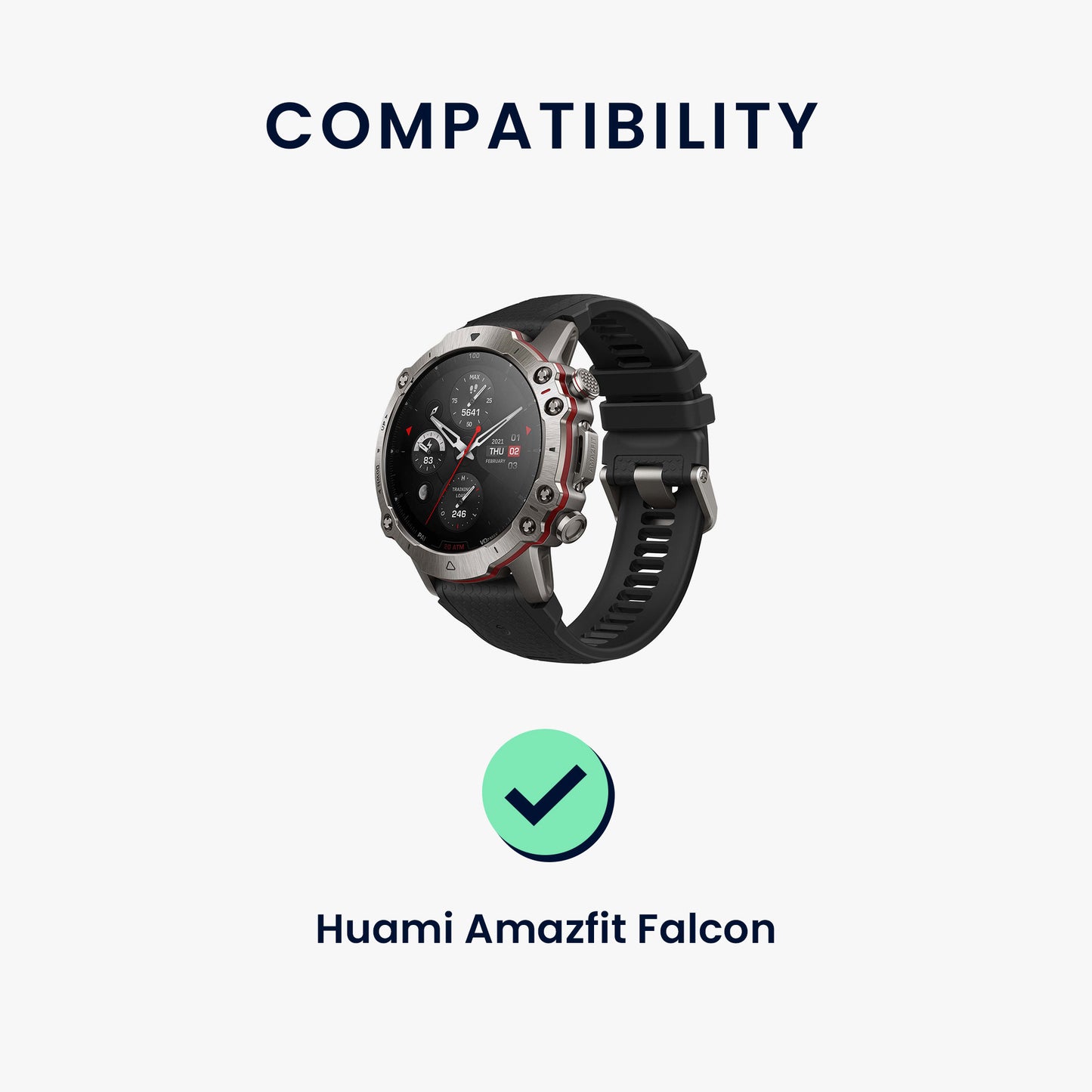 kwmobile USB C Ladekabel kompatibel mit Huami Amazfit Falcon Kabel Charger Smart Watch Typ C Ersatzkabel Fitnesstracker Aufladekabel