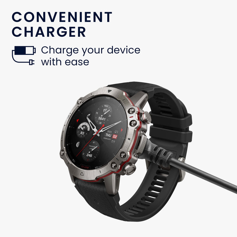 kwmobile USB C Ladekabel kompatibel mit Huami Amazfit Falcon Kabel Charger Smart Watch Typ C Ersatzkabel Fitnesstracker Aufladekabel