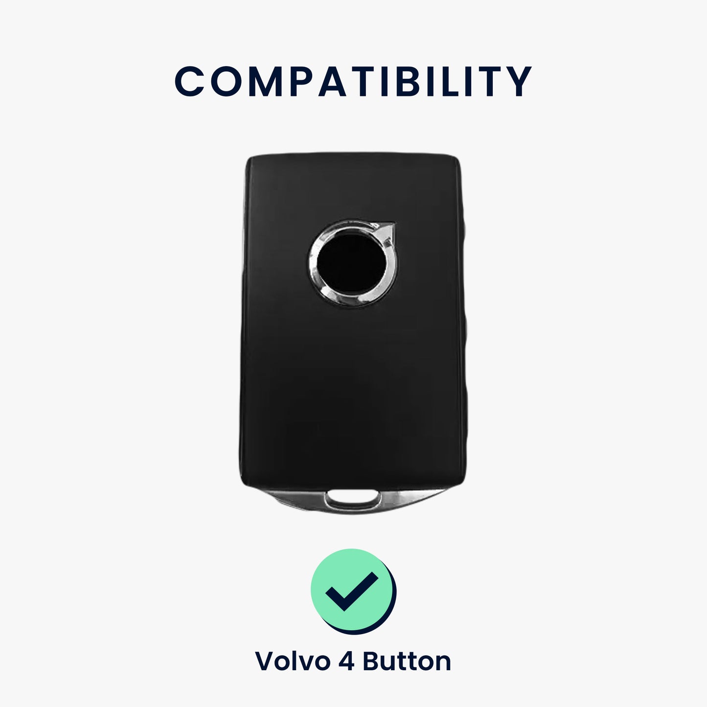 kwmobile Autoschlüssel Hülle kompatibel mit Volvo 4-Tasten Autoschlüssel Keyless Go