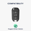 Silikon Hülle kompatibel mit Peugeot Citroen Autoschlüssel