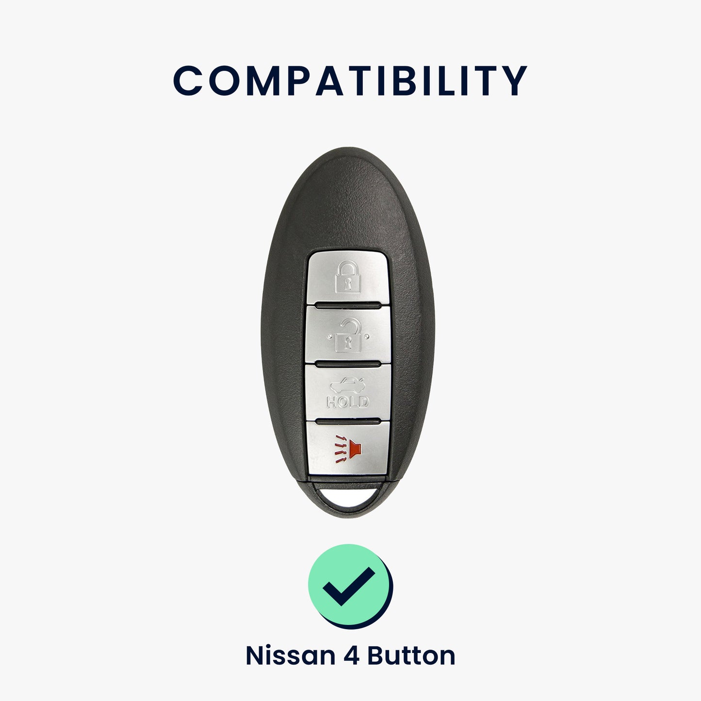 kwmobile Autoschlüssel Hülle kompatibel mit Nissan 4-Tasten Autoschlüssel - Schlüsselhülle Silikon Cover