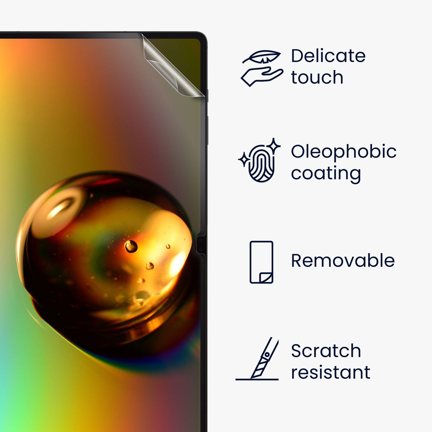 2x Folie kompatibel mit Samsung Galaxy Tab S9 Ultra