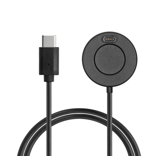 kwmobile USB C Ladekabel kompatibel mit Garmin Instinct 2 Solar / Instinct 2 - Kabel Charger - Smart Watch Typ C Ersatzkabel - Fitnesstracker Aufladekabel Schwarz  