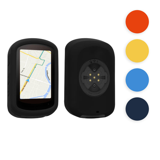 kwmobile Hülle kompatibel mit Garmin Edge 840 / Edge 540 - Silikon GPS Fahrrad Case Schutzhülle Weiß  