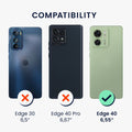 kwmobile Handyhülle für Motorola Edge 40 Hülle - Case Silikon - Kabelloses Laden - Schutzhülle Cover