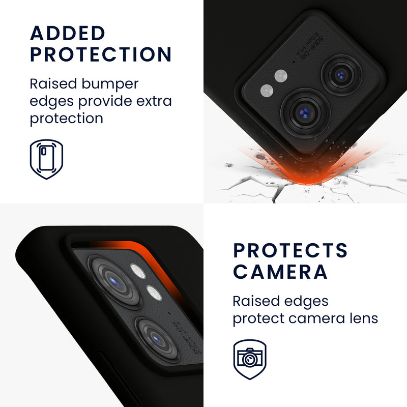 kwmobile Handyhülle für Motorola Edge 40 Hülle - Case Silikon - Kabelloses Laden - Schutzhülle Cover