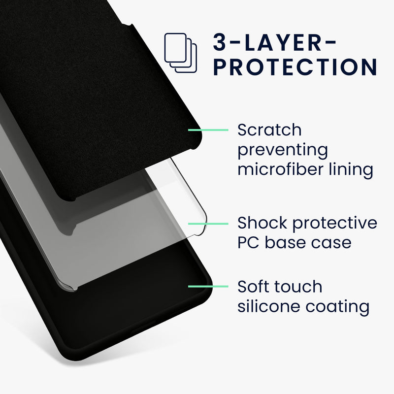 kwmobile Handyhülle für Motorola Edge 40 Hülle - Case Silikon - Kabelloses Laden - Schutzhülle Cover