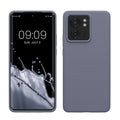 kwmobile Hülle kompatibel mit Motorola Edge 40 Hülle - Silikon Handy Case - Handyhülle weiche Oberfläche - kabelloses Laden - Lavendelgrau Lavendelgrau  