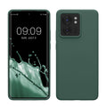 kwmobile Hülle kompatibel mit Motorola Edge 40 Hülle - Silikon Handy Case - Handyhülle weiche Oberfläche - kabelloses Laden - Tannengrün Tannengrün  