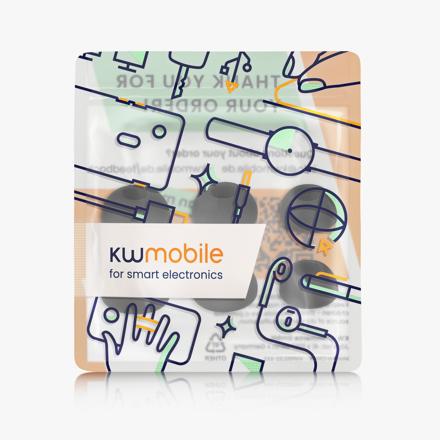 kwmobile Polster kompatibel mit Nothing ear (2)