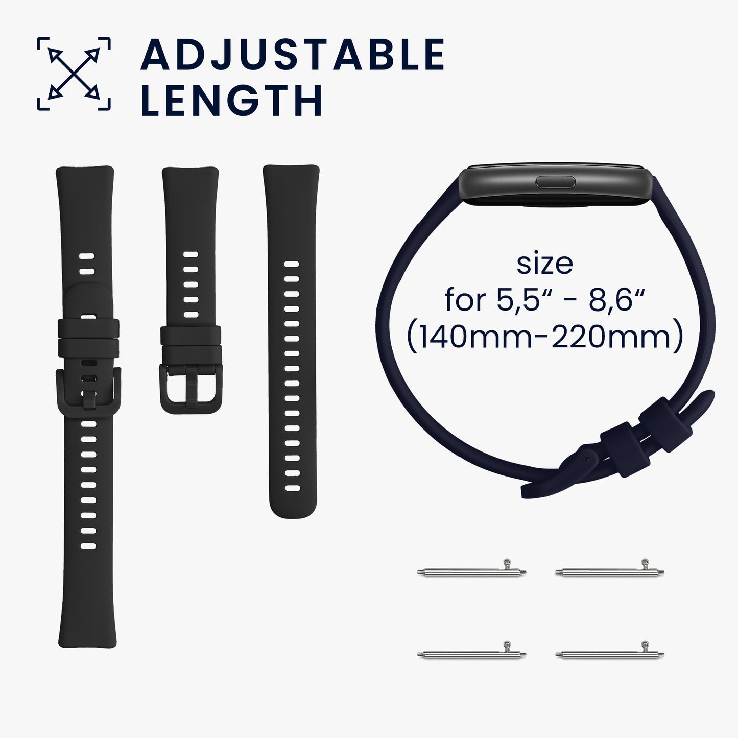 kwmobile Uhrenarmband für Huawei Band 10 / 9 / 8 Armband Fitnesstracker Band Set Ersatzarmband Smartwatch