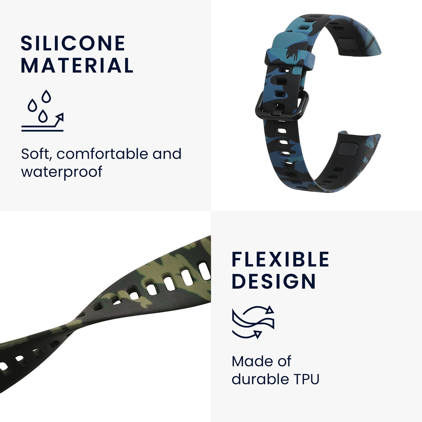 2x Armband kompatibel mit Huawei Band 4