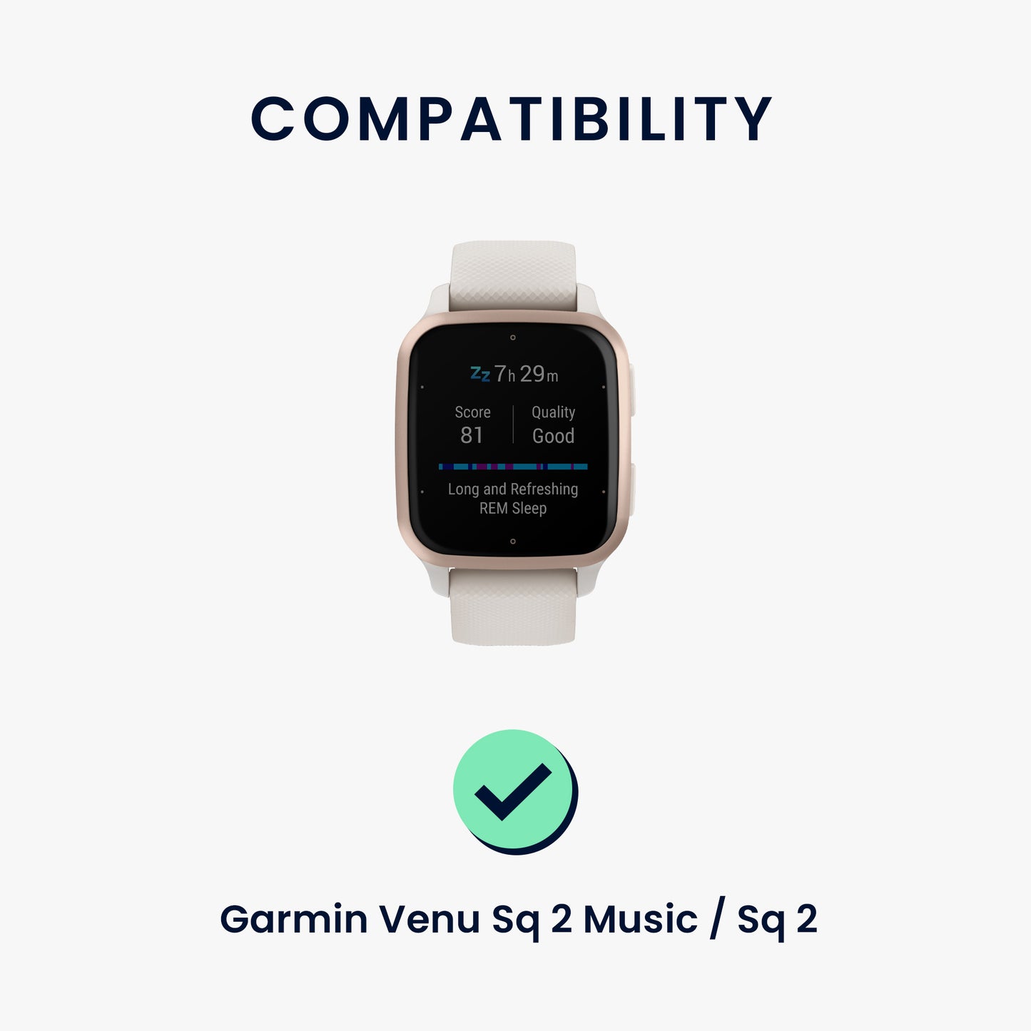 kwmobile Armband kompatibel mit Garmin Venu Sq 2 Music / Sq 2 - 2x Fitnesstracker Sportarmband aus Silikon
