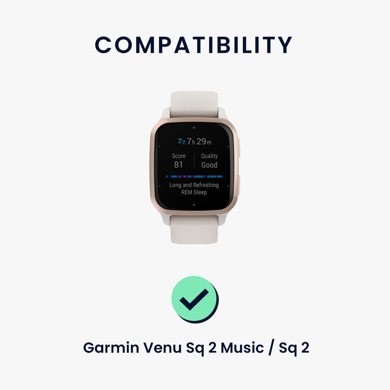 kwmobile Armband kompatibel mit Garmin Venu Sq 2 Music / Sq 2 - 2x Fitnesstracker Sportarmband aus Silikon