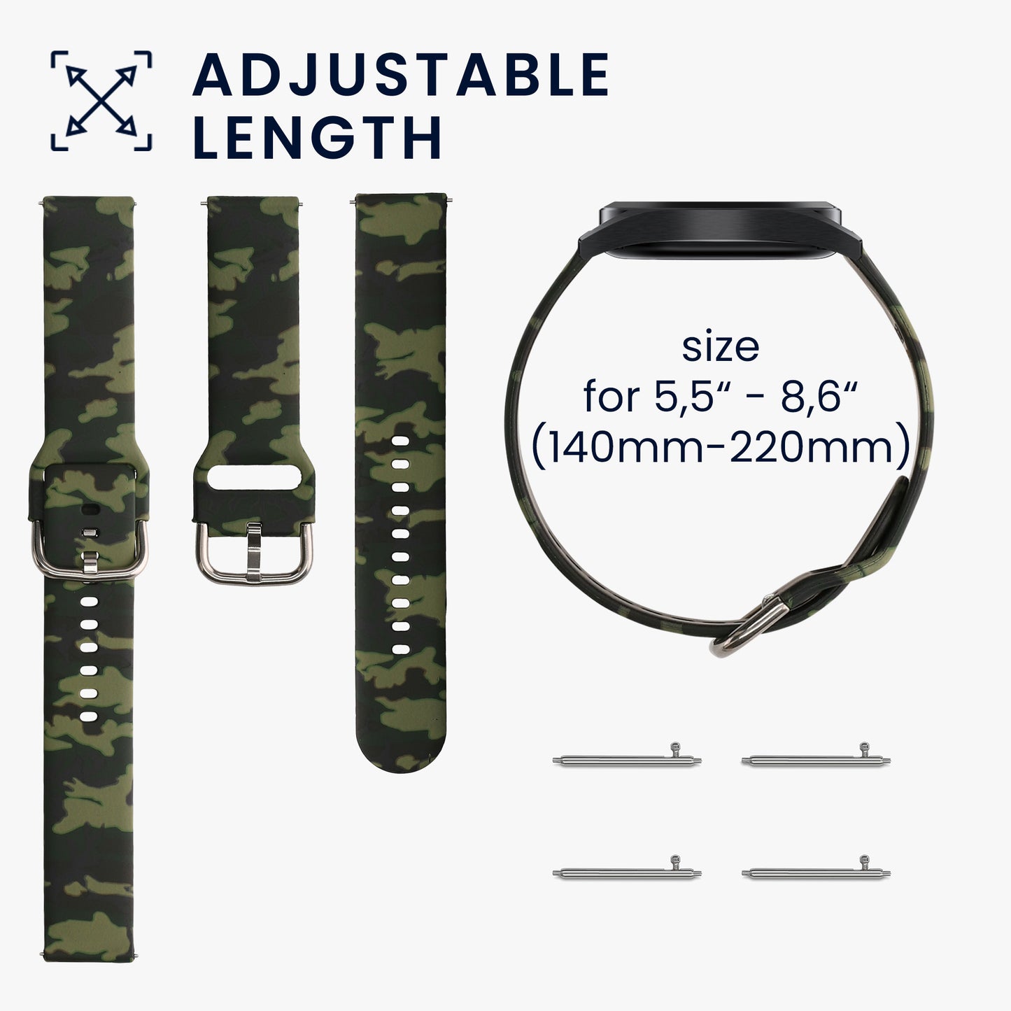 kwmobile Armband kompatibel mit Garmin Venu Sq 2 Music / Sq 2 - 2x Fitnesstracker Sportarmband aus Silikon