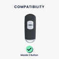 kwmobile Autoschlüssel Hülle kompatibel mit Mazda 2-Tasten Keyless Go Autoschlüssel Hardcover Schutzhülle Schlüsselhülle Cover