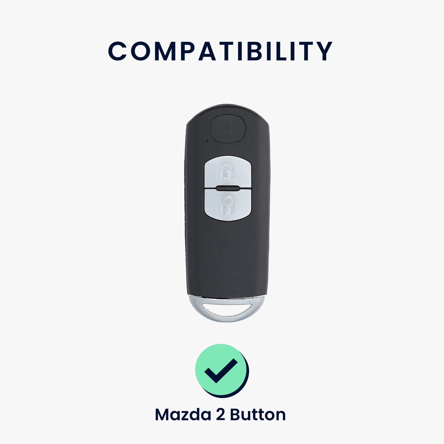 kwmobile Autoschlüssel Hülle kompatibel mit Mazda 2-Tasten Keyless Go Autoschlüssel Hardcover Schutzhülle Schlüsselhülle Cover